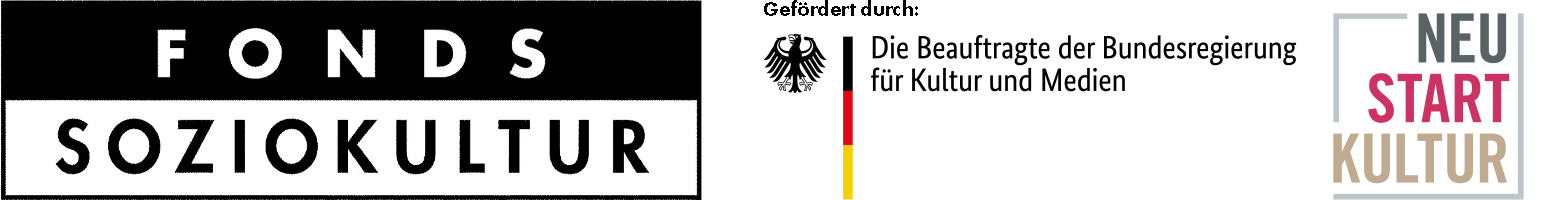 Logos vom Fonds Soziokultur und der Beauftragten des Bundes für Kultur und Medien